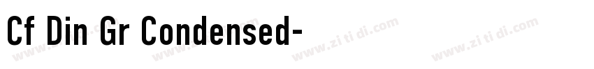 Cf Din Gr Condensed字体转换
